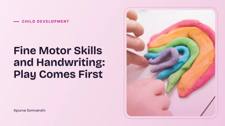 Fine Motor Skills and Handwriting: Play Comes First — Rainbow-coloured play dough laid out ready for a children's activity.