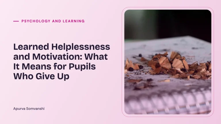 Learned Helplessness and Motivation: What It Means for Pupils Who Give Up — Pencil shavings scattered across an open notebook on a desk.