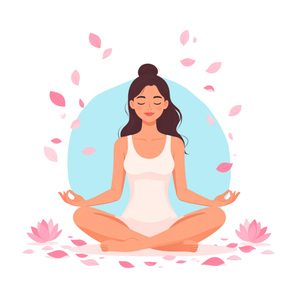 Illustration of a person meditating
