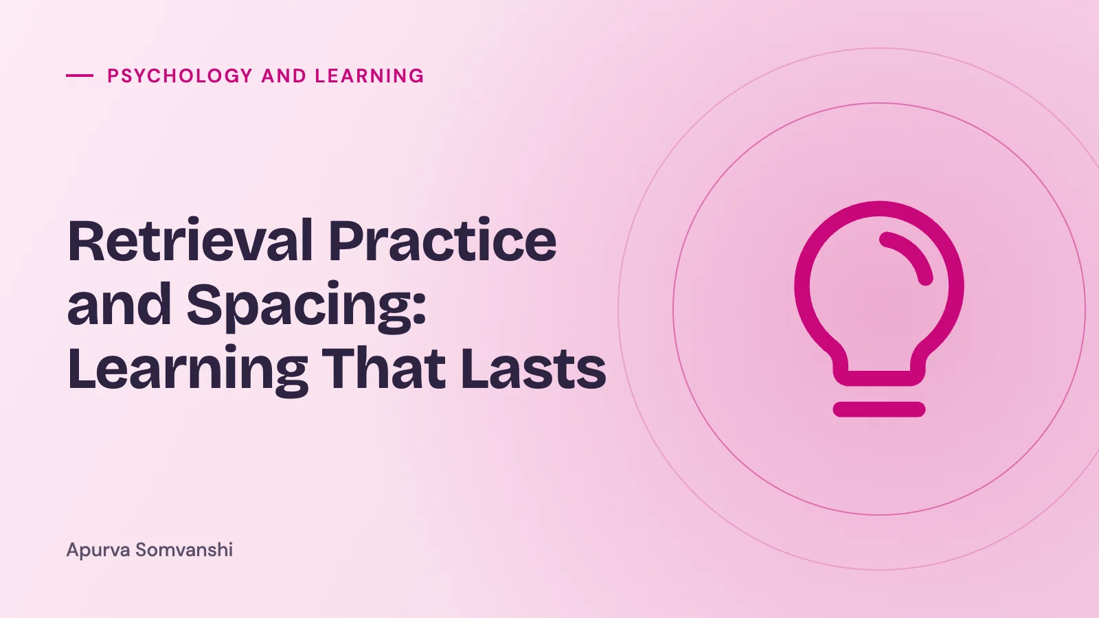 Retrieval Practice and Spacing: Learning That Lasts